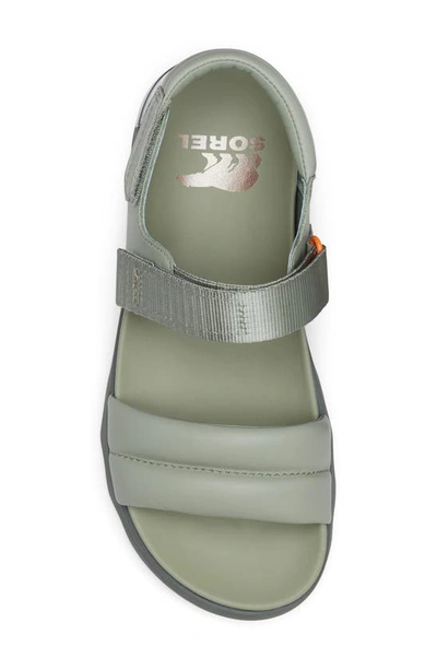 Shop Sorel Viibe Slingback Sandal In Safari/ Stone Green