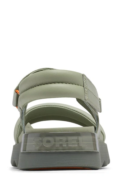 Shop Sorel Viibe Slingback Sandal In Safari/ Stone Green