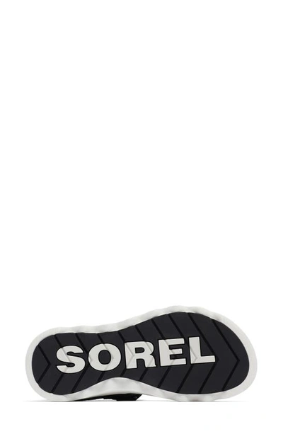 Shop Sorel Viibe Slingback Sandal In Black/ Sea Salt