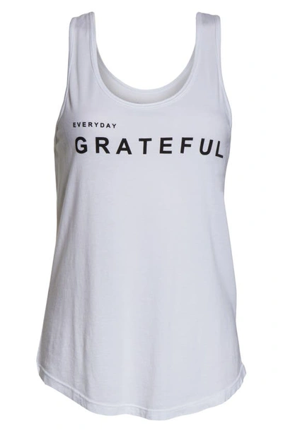 Shop Good Hyouman Casey Everyday Grateful Tank In Optic White