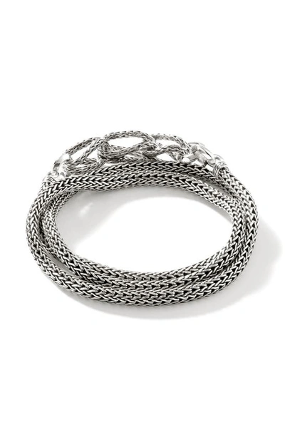 Shop John Hardy Classic Chain Asli Wrap Bracelet In Silver
