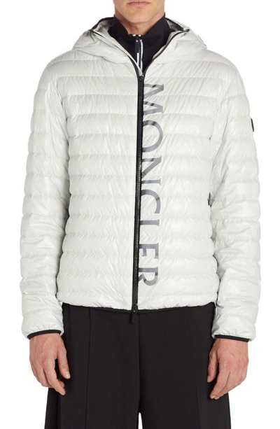 Shop Moncler Lauzet Recycled Micro Ripstop Down Jacket In Ice