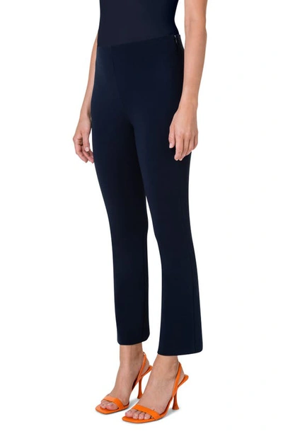 Shop Akris Punto Cindy Bootcut Jersey Pants In Navy