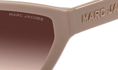 Shop Marc Jacobs 55mm Gradient Cat Eye Sunglasses In Beige/ Brown Gradient