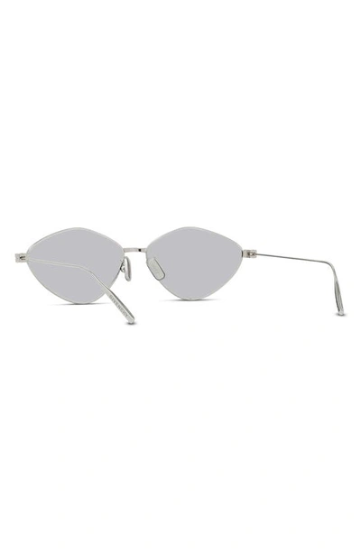 Shop Givenchy Gv Speed 57mm Geometric Sunglasses In Shiny Palladium / Smoke Mirror