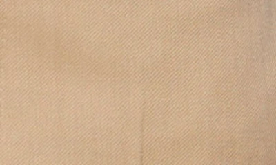 Canali Wool Flat Front Trousers In Tan
