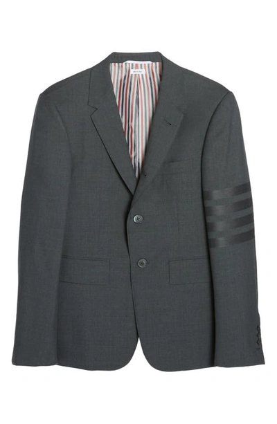 Shop Thom Browne 4 Bar Mélange Wool Sport Coat In Dark Grey