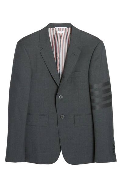 Thom Browne 4-bar Wool Blazer In Dark Grey