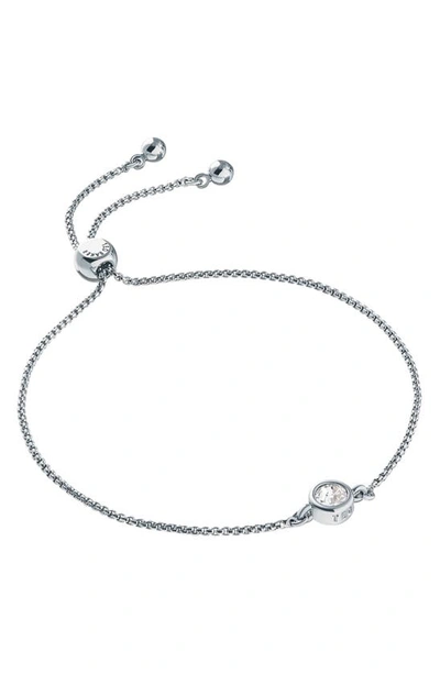 Shop Ted Baker Sarsa Crystal Slider Bracelet In Silver Tone Clear Crystal