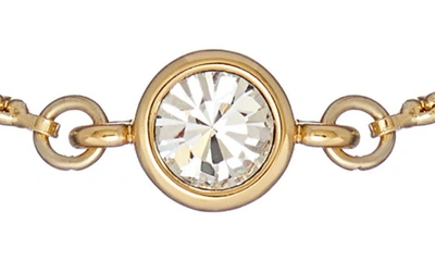 Shop Ted Baker Sarsa Crystal Slider Bracelet In Gold Tone Clear Crystal