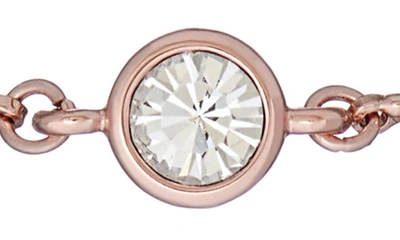 Shop Ted Baker Sarsa Crystal Slider Bracelet In Rose Gold Tone Clear Crystal