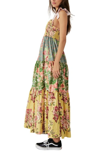 Free People Bluebell Mixed Floral Cotton Maxi Dress In Multi | ModeSens