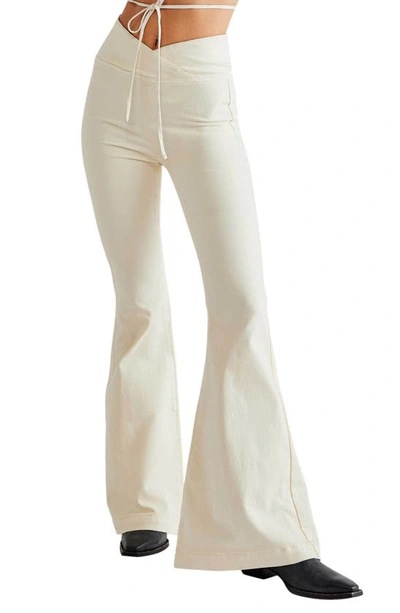 Shop Free People Venice Beach Flare Pants In Worn White