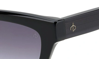 Shop Rag & Bone 52mm Cat Eye Sunglasses In Black/ Grey Shaded