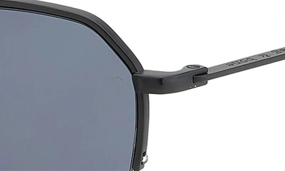 Shop Rag & Bone 58mm Cat Eye Sunglasses In Matte Black/ Grey