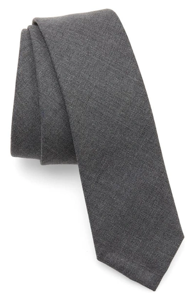 Thom Browne Patterned Wool Tie In Gray