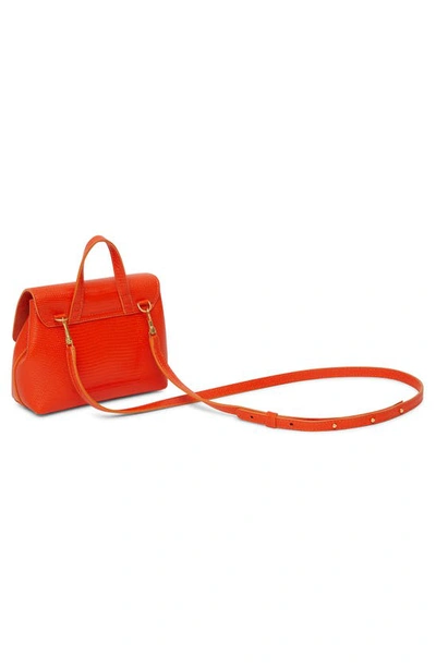 Shop Mansur Gavriel Mini Soft Lady Lizard Embossed Leather Bag In Cosmos