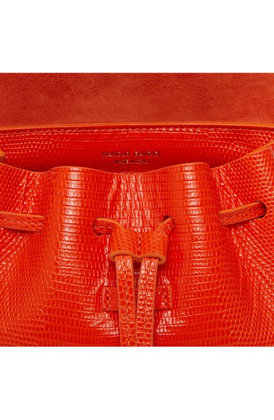 Shop Mansur Gavriel Mini Soft Lady Lizard Embossed Leather Bag In Cosmos