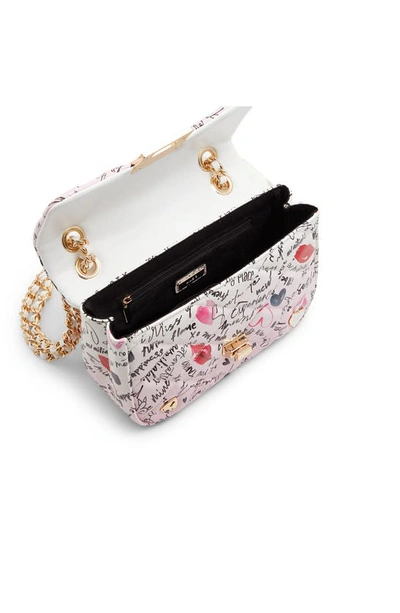 Shop Aldo Love Note Quilted Crossbody Bag In White