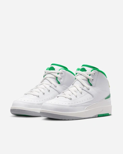 Shop Jordan Brand Jordan 2 Retro &#39;lucky Green&#39; (preschool) In White