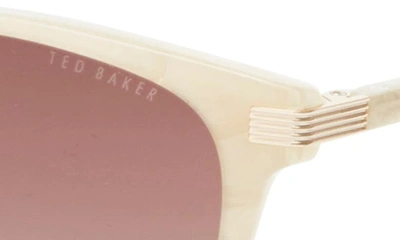 Ted Baker 56mm Cat Eye Sunglasses In Bone