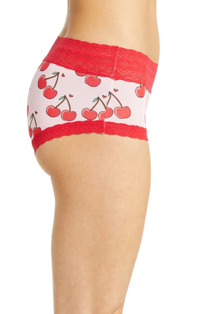 Shop Meundies Feelfree Lace Hipster Briefs In Cherries