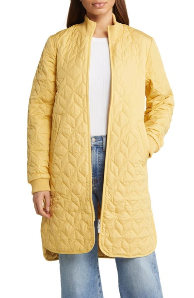 Shop Ilse Jacobsen Isle Jacobsen Long Quilted Jacket In Marigold