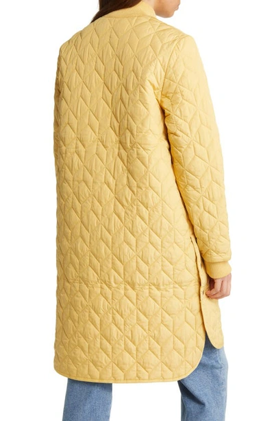 Shop Ilse Jacobsen Isle Jacobsen Long Quilted Jacket In Marigold