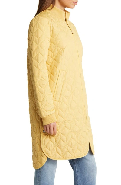 Shop Ilse Jacobsen Isle Jacobsen Long Quilted Jacket In Marigold