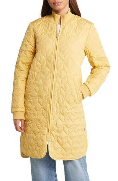 Shop Ilse Jacobsen Isle Jacobsen Long Quilted Jacket In Marigold