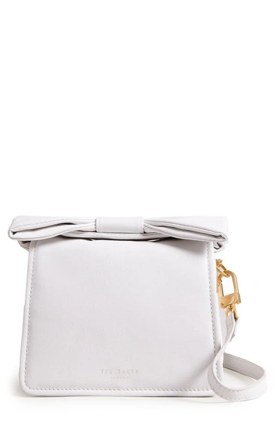 Ted Baker Bow Detail Metallic Leather Cross Body Bag in Pink