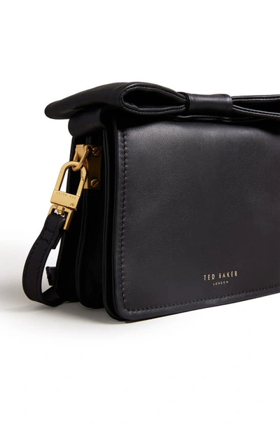 Shop Ted Baker Mini Niasina Knot Bow Crossbody Bag In Black