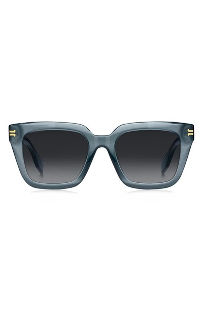 Shop Marc Jacobs 52mm Gradient Square Sunglasses In Blue/ Grey Shaded