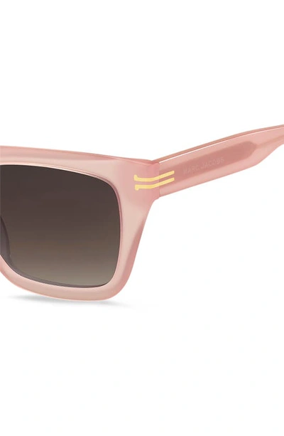 Shop Marc Jacobs 52mm Gradient Square Sunglasses In Pink/ Brown Gradient