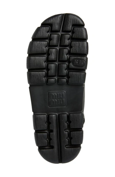 Shop Miu Miu Tire Platform Slingback Sandal In Nero