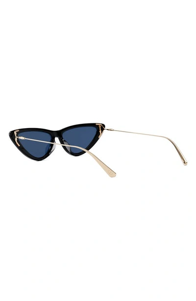 Shop Dior Miss B4u 55mm Cat Eye Sunglasses In Shiny Black / Blue