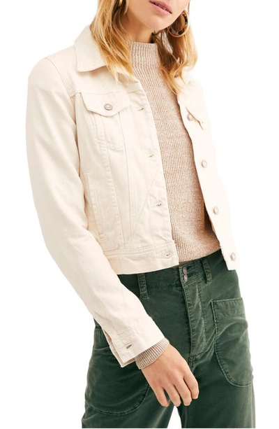 Shop Free People We The Free Rumors Denim Jacket In Ivory