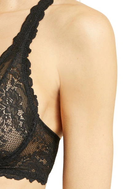 Natori Heavenly Lace Underwire Plunge Bra In Black