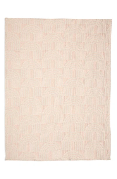 Crane Baby Jacquard Cotton Blanket In Pink