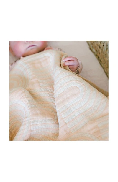 Crane Baby Jacquard Cotton Blanket In Pink