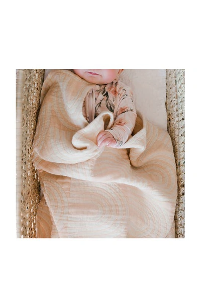Crane Baby Jacquard Cotton Blanket In Pink
