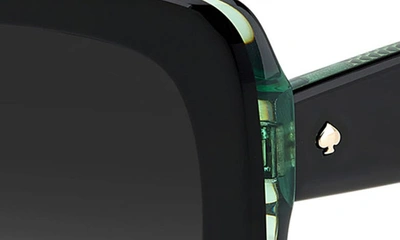 Shop Kate Spade Bellamys 52mm Gradient Rectangular Sunglasses In Black/ Grey Shaded
