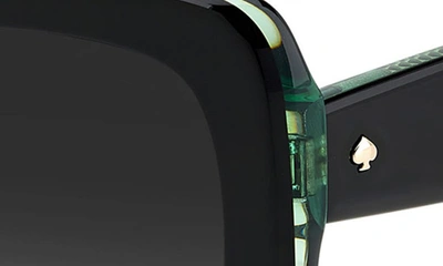 Kate Spade Bellamys 52mm Gradient Rectangular Sunglasses In Black/ Grey Shaded