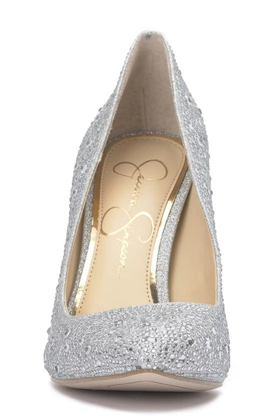 Shop Jessica Simpson Pembe Pointed Toe Pump In Silver