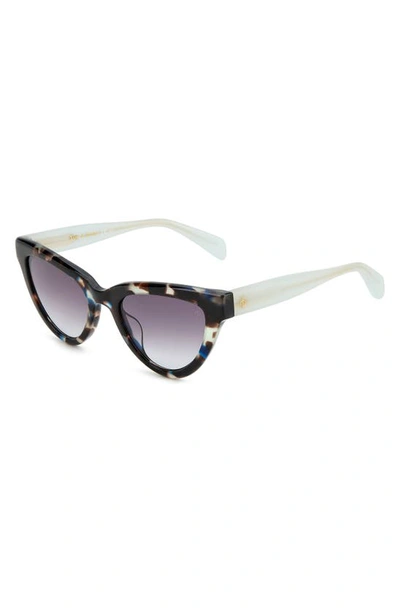 Shop Rag & Bone 52mm Cat Eye Sunglasses In Grey Havana/ Grey