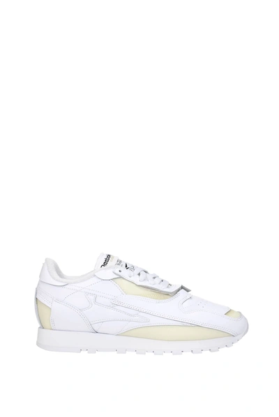 Shop Maison Margiela Sneakers Reebok Memory Of Leather White
