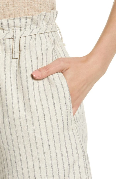 Shop Rag & Bone Stripe Paperbag Shorts In Natural Stripe
