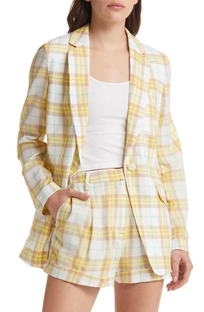 Rag & Bone Margot Plaid Blazer In Ylwplaid