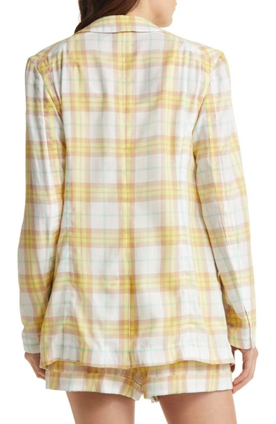 Shop Rag & Bone Margot Plaid Blazer In Ylwplaid