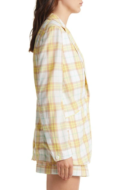 Rag & Bone Margot Plaid Blazer In Ylwplaid